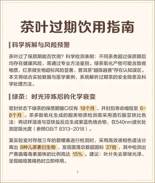 茶叶过期了能喝吗