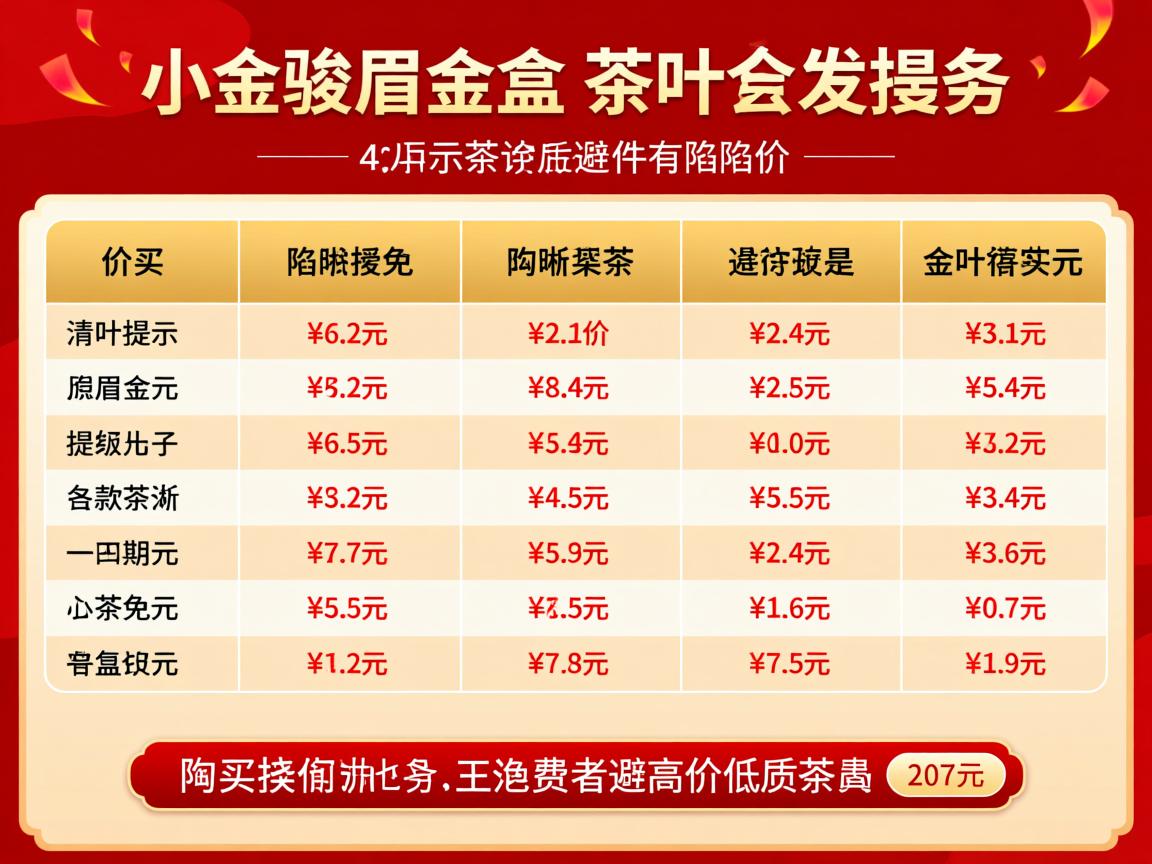 金骏眉礼盒茶叶价格表图片大全:2024年送礼选购指南,避坑高价低质茶