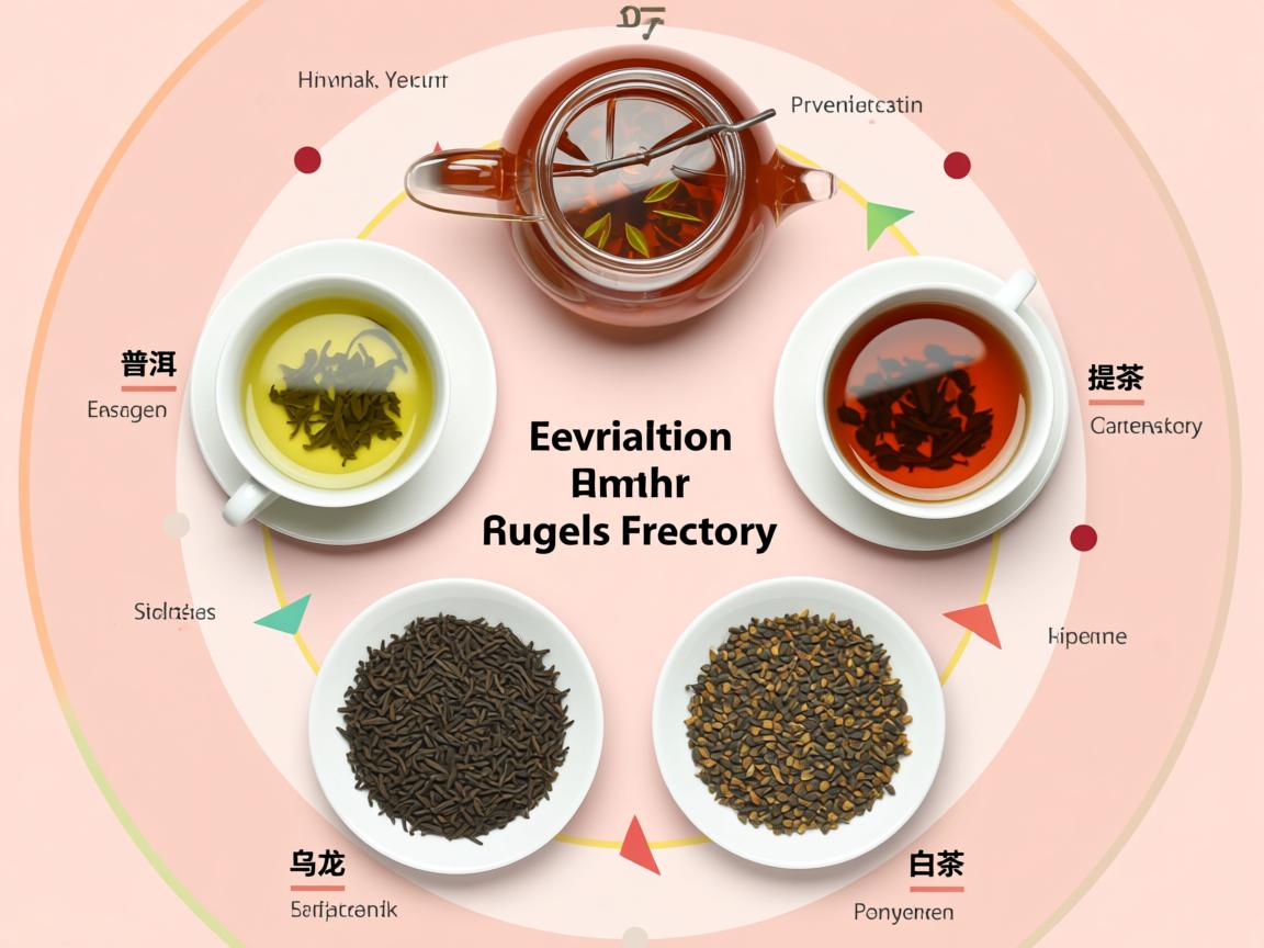 茶叶区别全解析：绿茶红茶普洱乌龙白茶5大类工艺发酵差异与健康饮用指南
