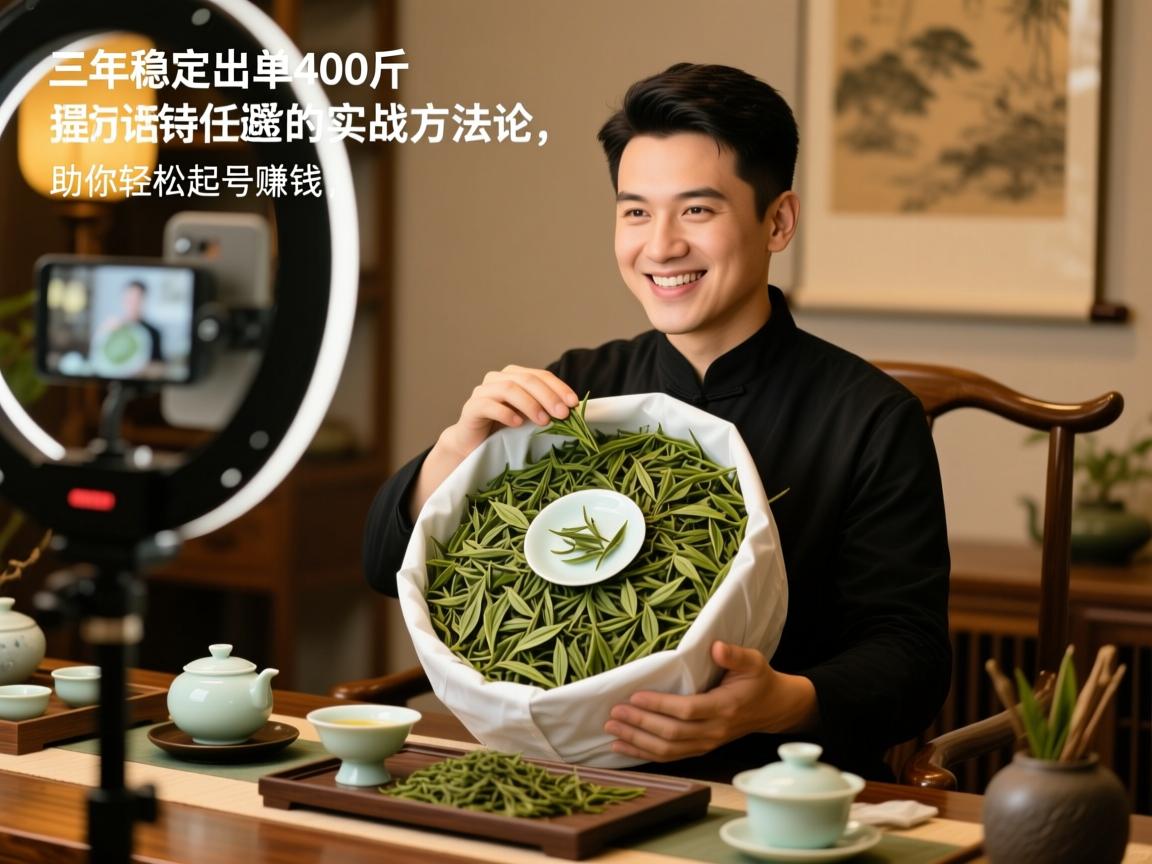 直播卖茶叶怎么起号赚钱？3年稳定出单400斤的实战方法论（含话术模板+合规避坑指南）
