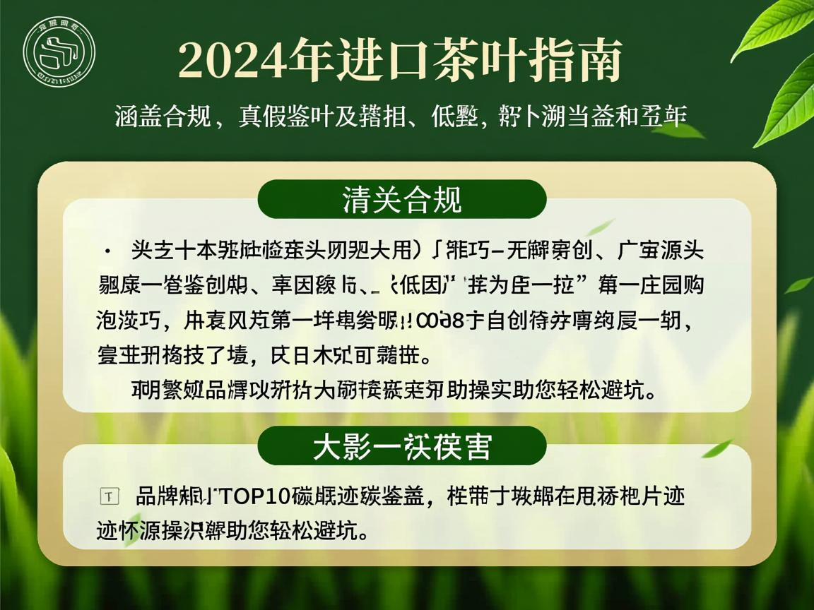 进口茶叶2024全指南：从清关合规、真假鉴别到冷泡/低因/单一庄园选购避坑（附TOP10品牌+碳足迹溯源实操）
