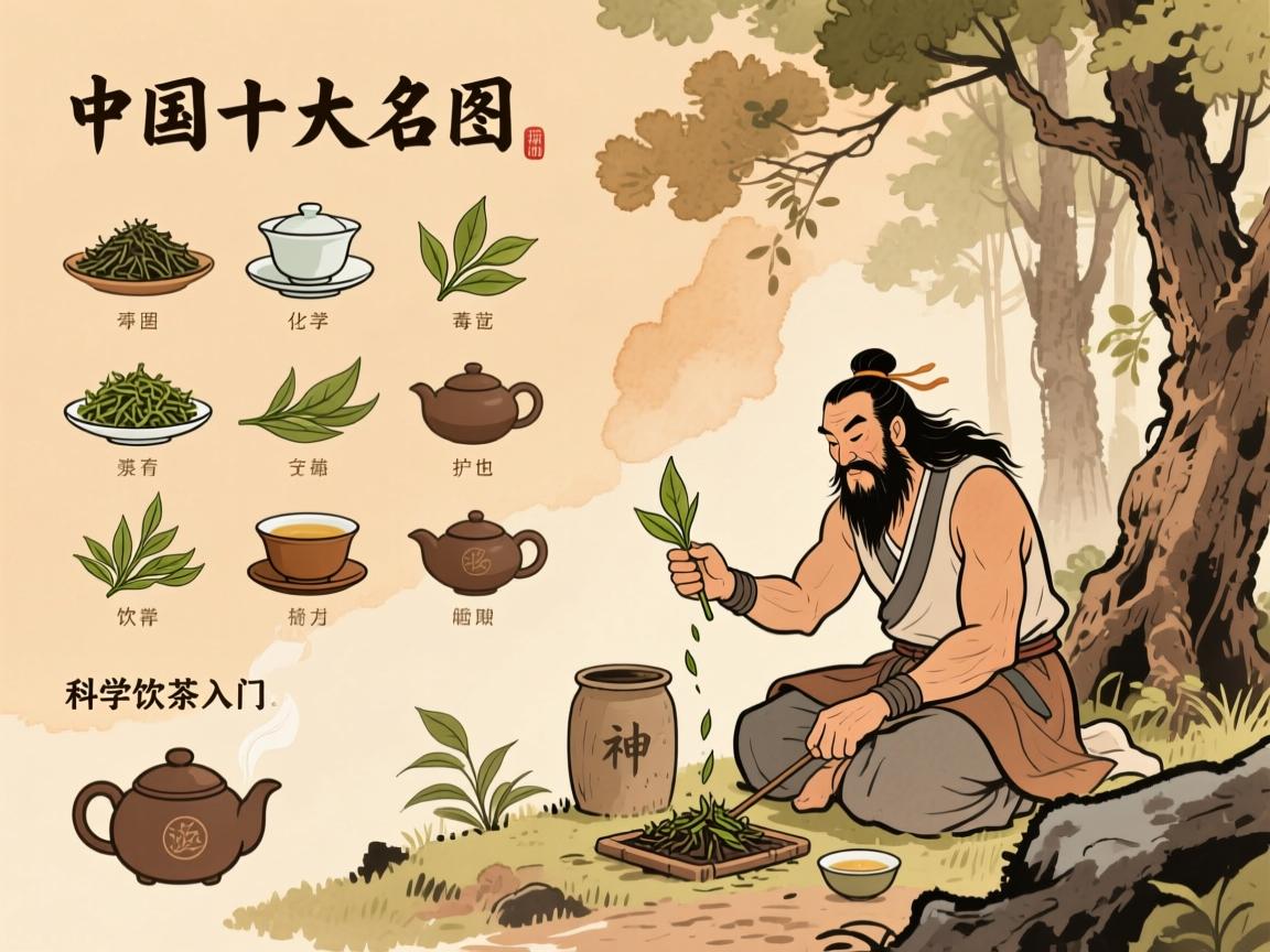 茶叶简介:从神农解毒到日常养生,一张读懂中国十大名茶与科学饮茶的入门图谱